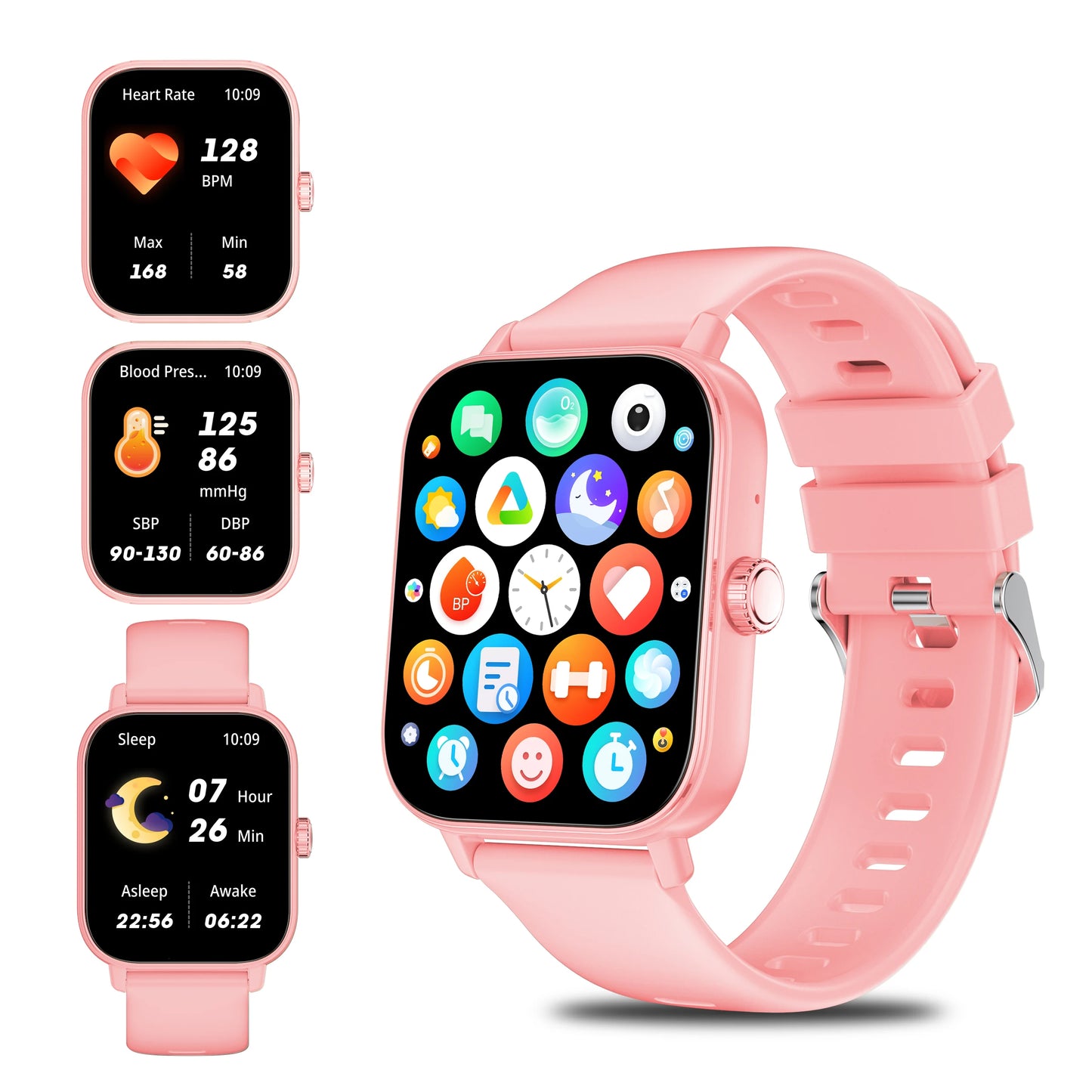 2025 Ultra Smart Watch 1.83 Inch Android IOS Waterproof Sports Fitness Tracker Heart Rate Sleep Monitor Men's/Women's Silicone