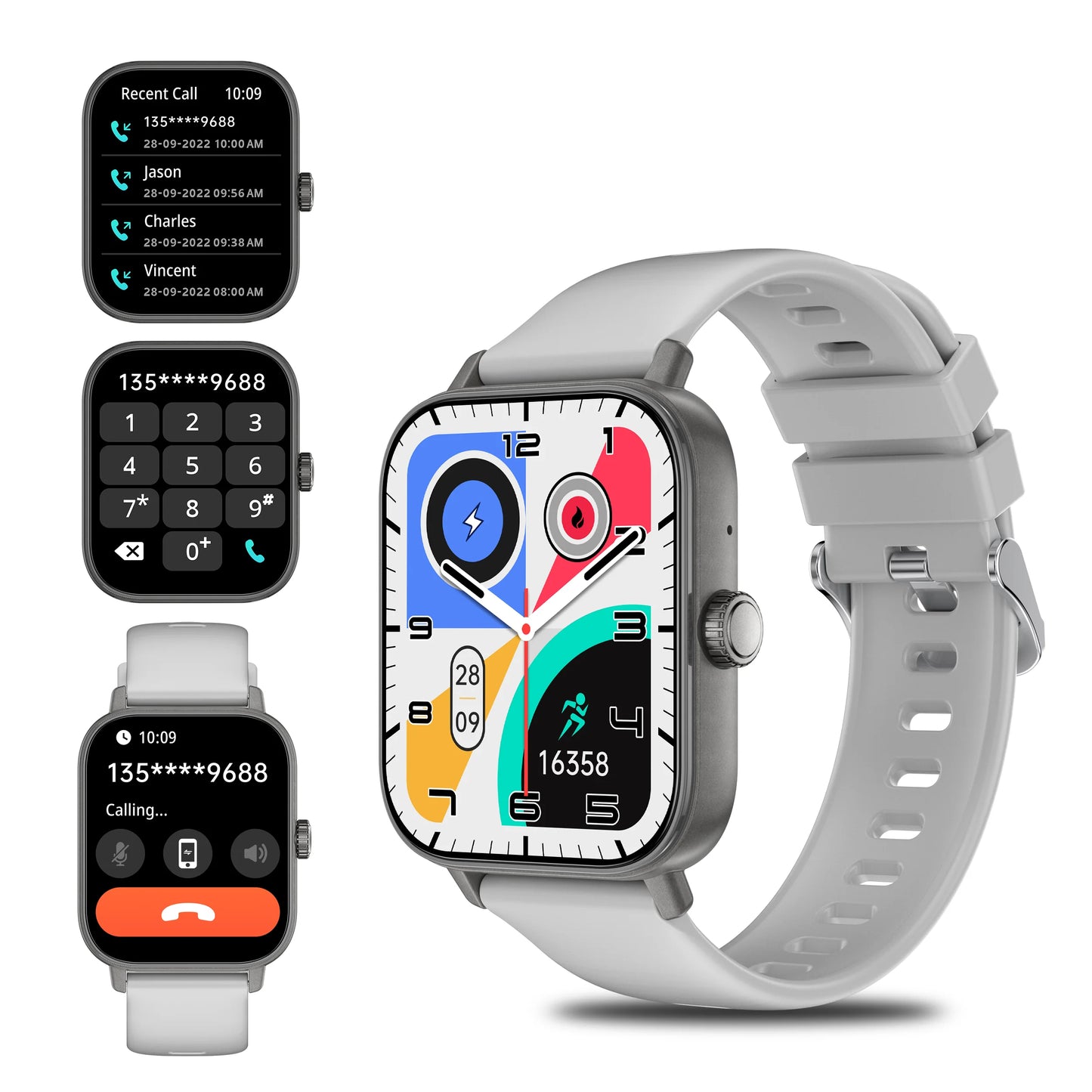 2025 Ultra Smart Watch 1.83 Inch Android IOS Waterproof Sports Fitness Tracker Heart Rate Sleep Monitor Men's/Women's Silicone