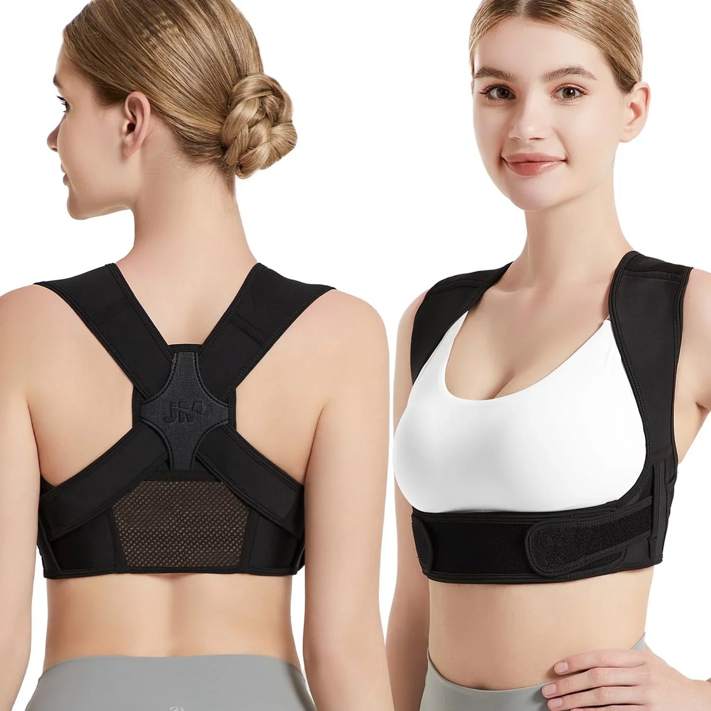 PostureRight Upper/Lower Back Support for Scoliosis - Medical Grade Posture Corrector with Chest Strap Full Body Support